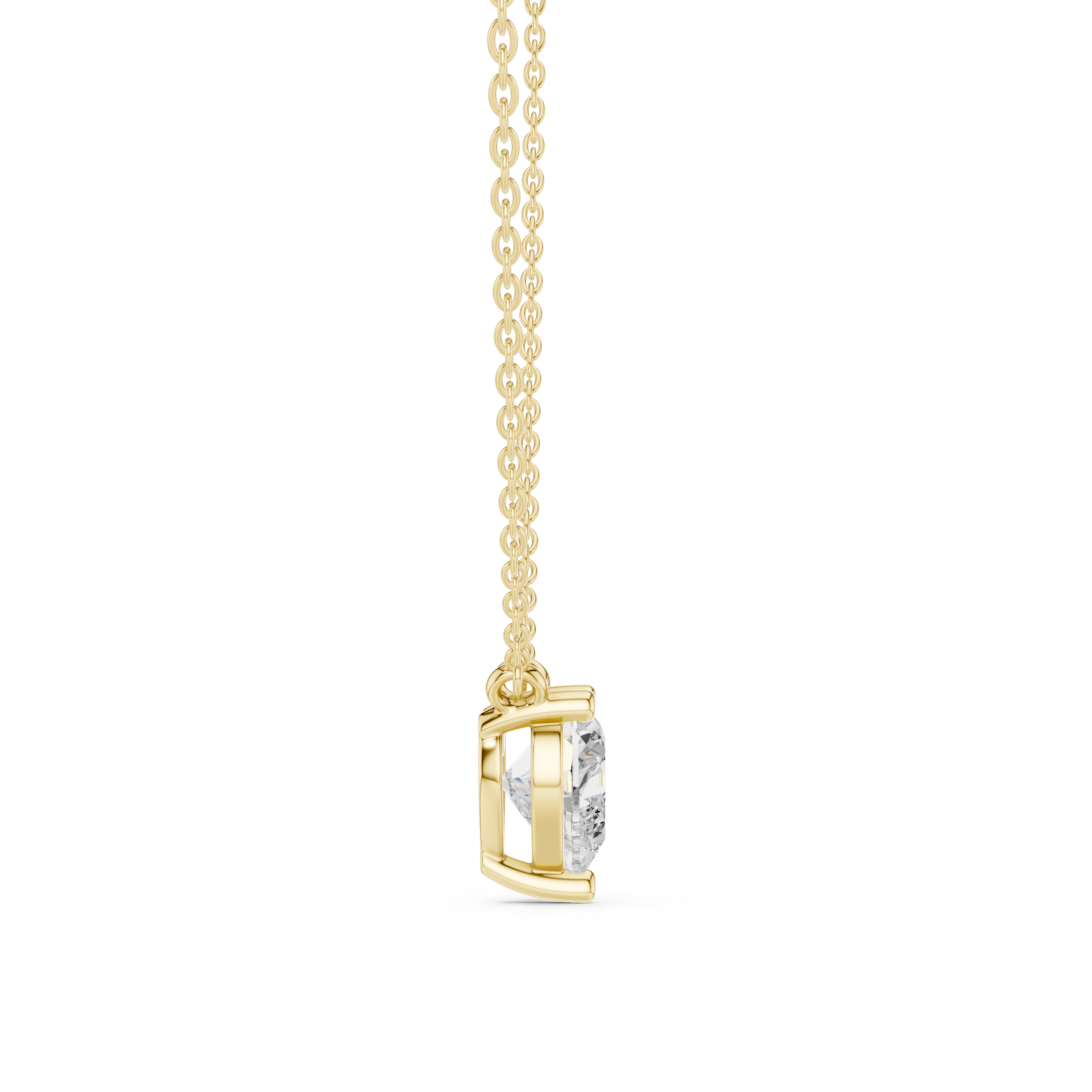 2.50 CT Heart Cut Solitaire Diamond Pendant Necklace