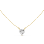 2.50 CT Heart Cut Solitaire Diamond Pendant Necklace