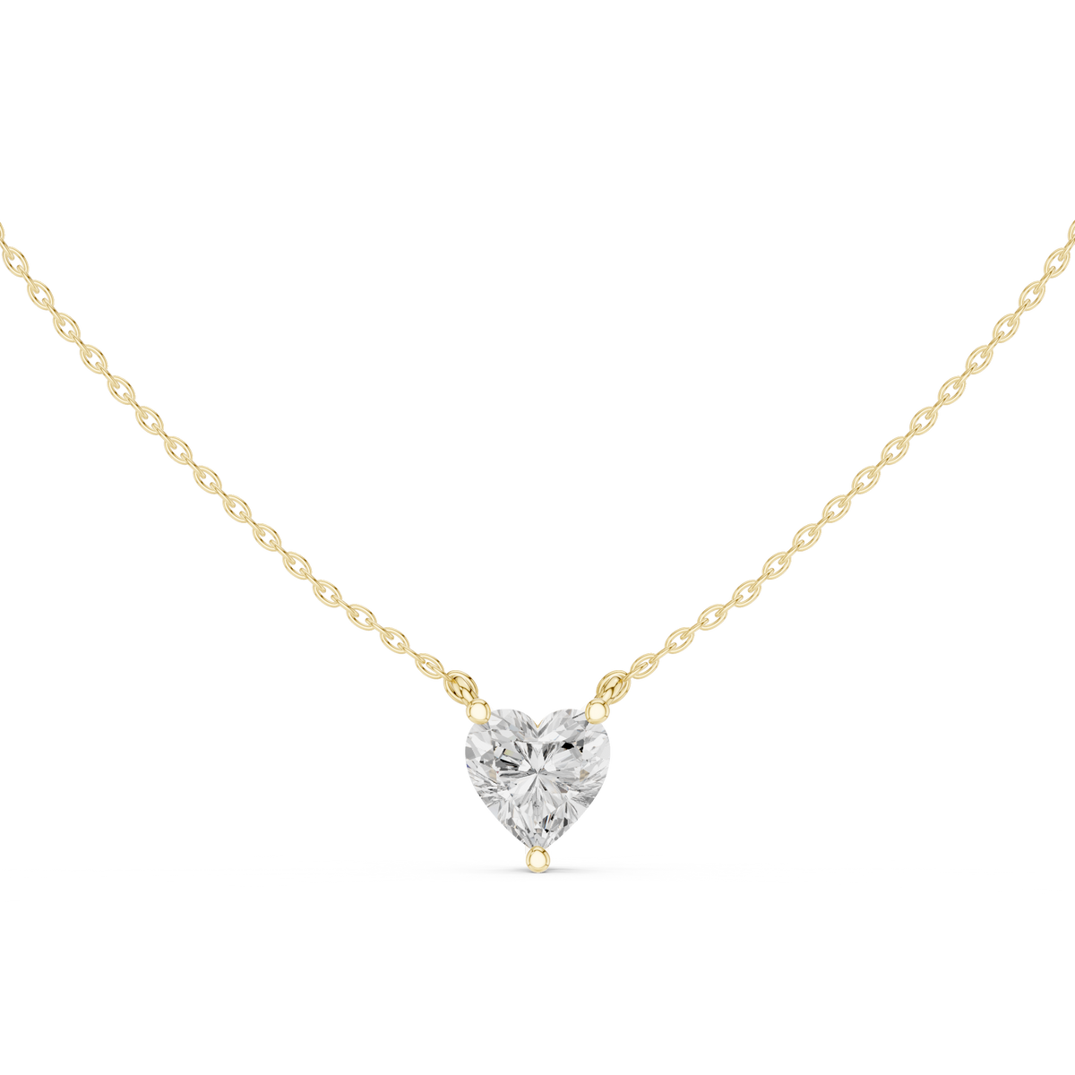 Heart Cut Solitaire Diamond Pendant – view 9 of 12, lab grown diamond pendant | Jewelix Atelier