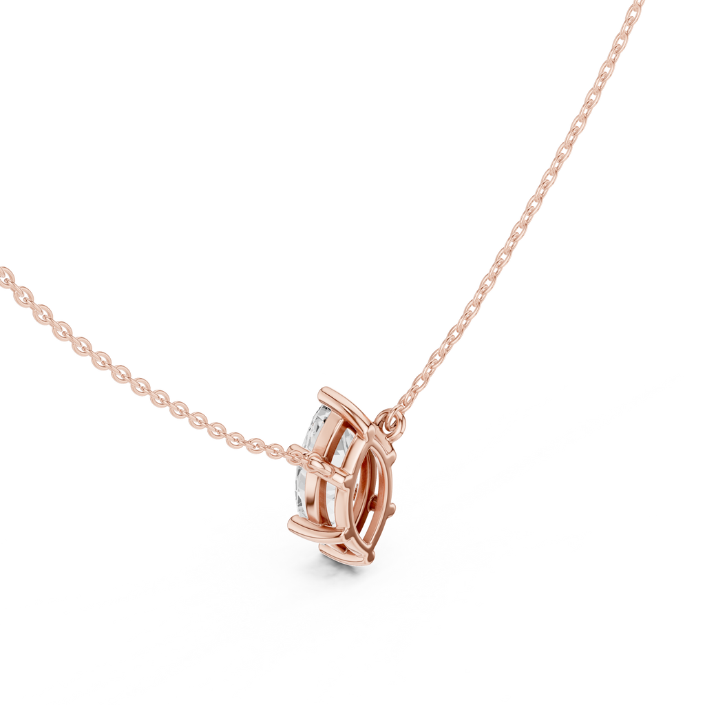 2.50 CT Marquise Cut Solitaire Diamond Pendant Necklace
