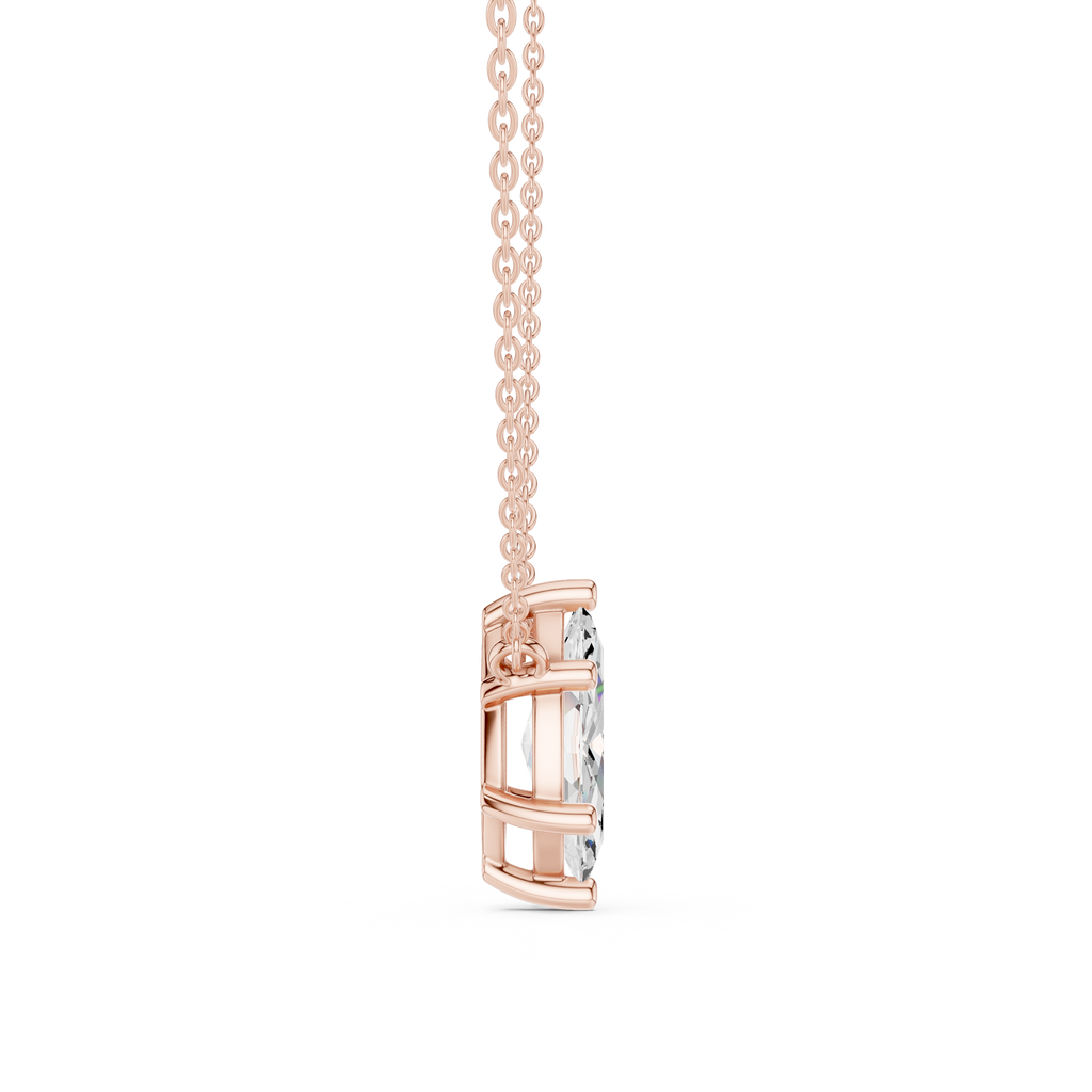 2.50 CT Marquise Cut Solitaire Diamond Pendant Necklace