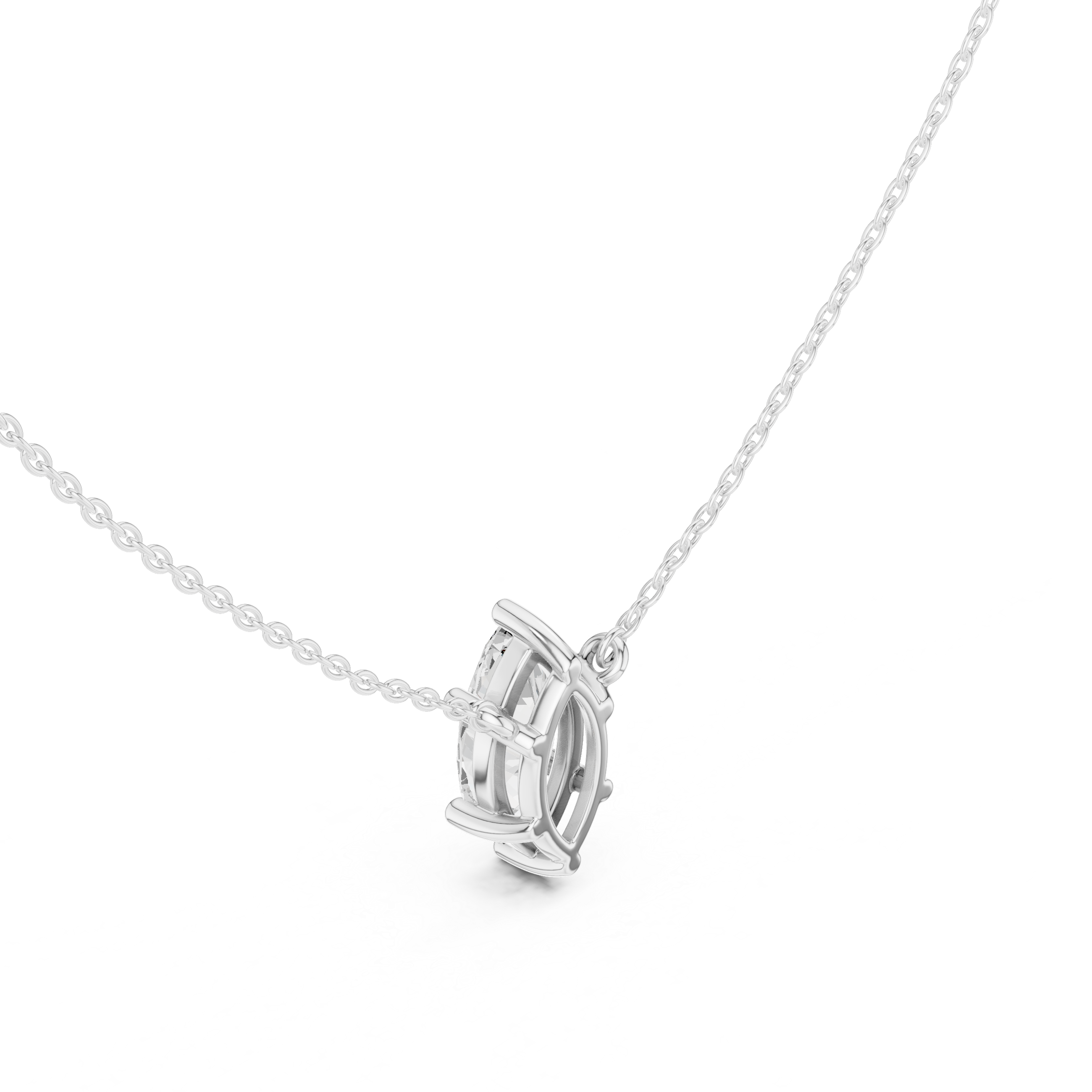 2.50 CT Marquise Cut Solitaire Diamond Pendant Necklace