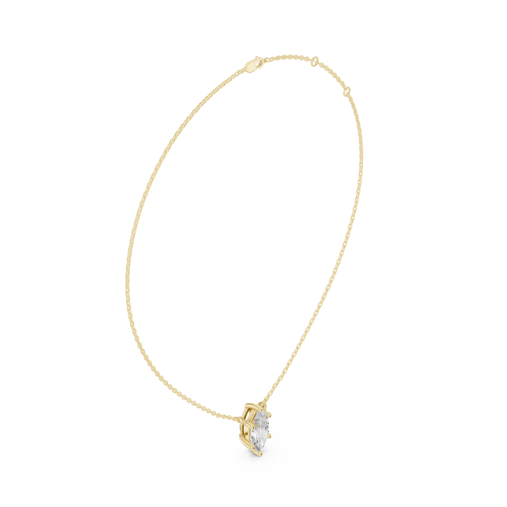 2.50 CT Marquise Cut Solitaire Diamond Pendant Necklace