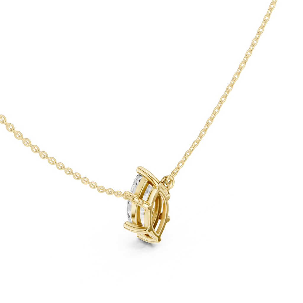 2.50 CT Marquise Cut Solitaire Diamond Pendant Necklace