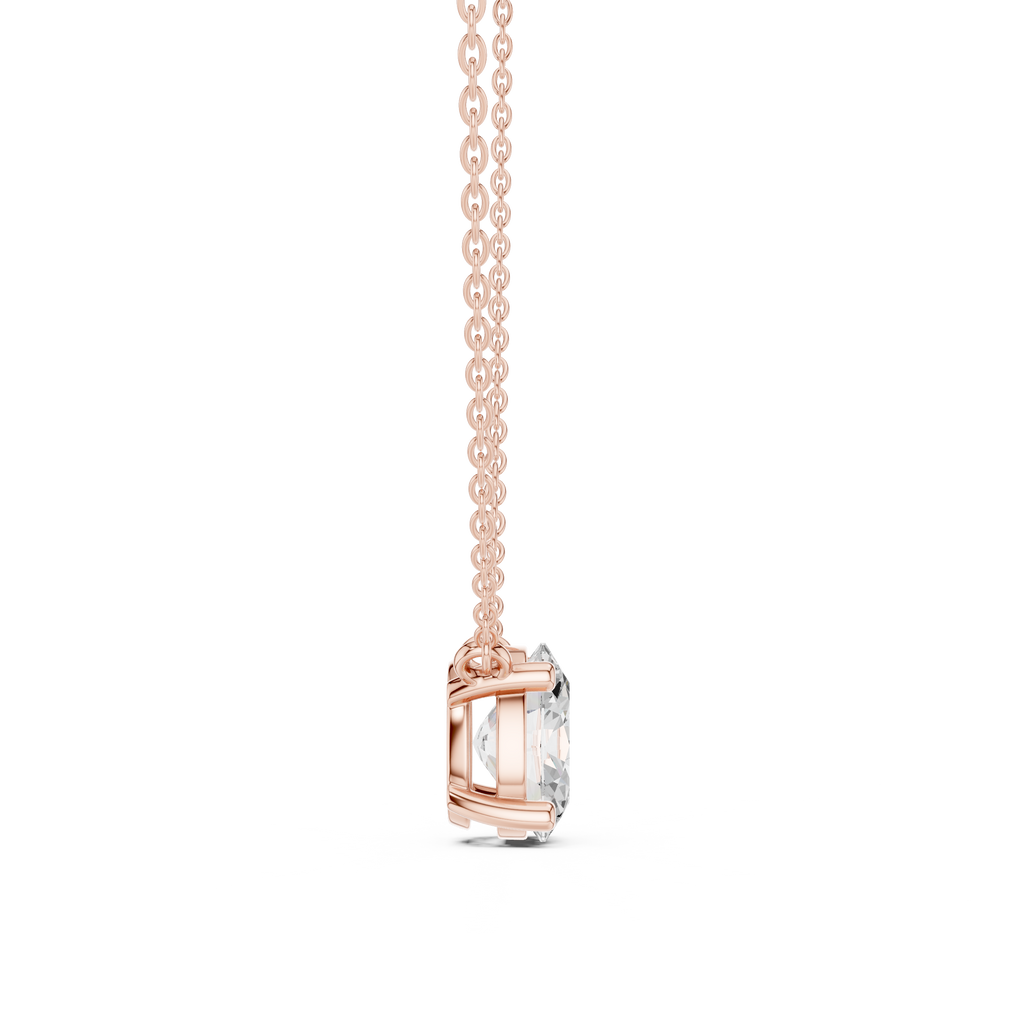 2.50 CT Oval Cut Solitaire Diamond Pendant Necklace