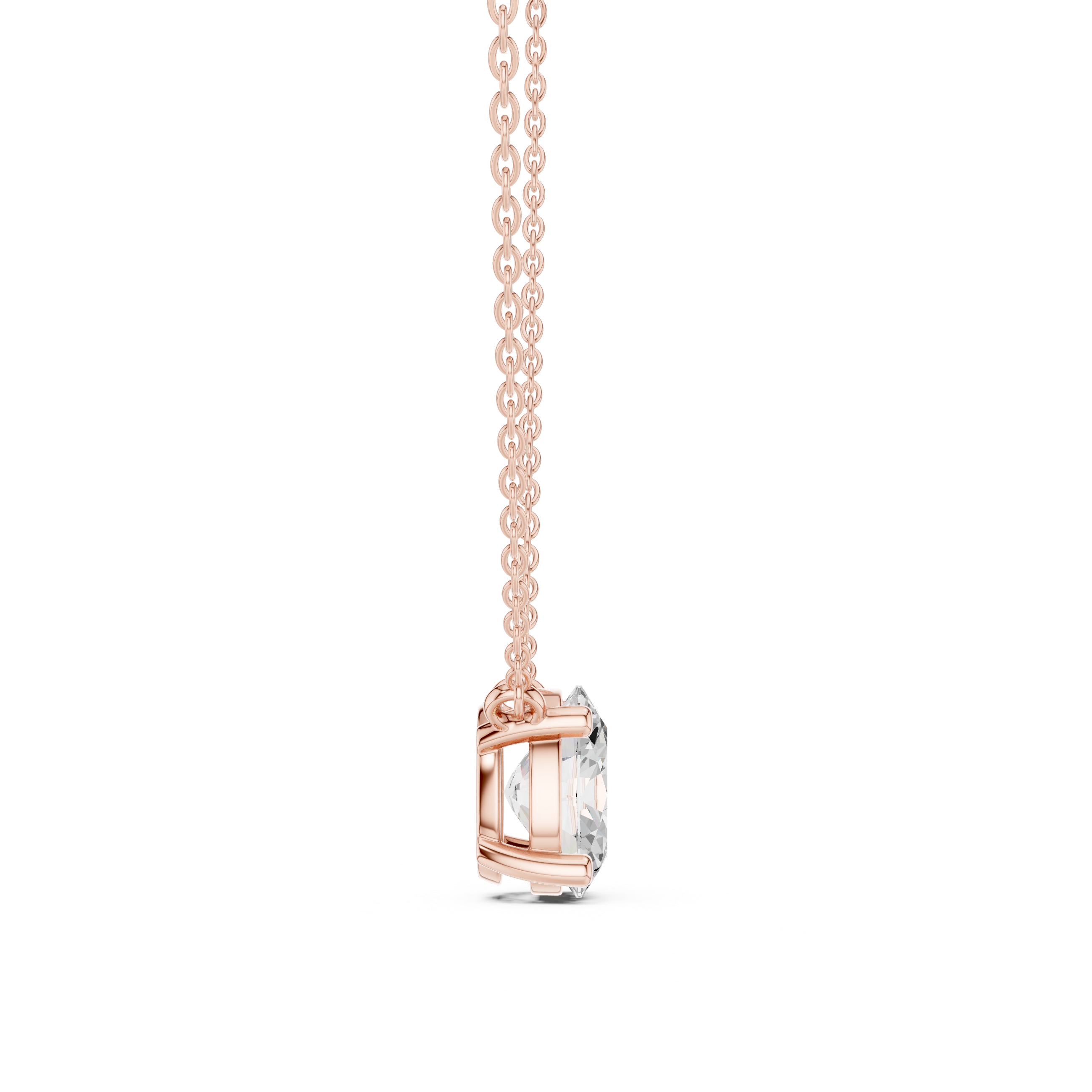 2.50 CT Oval Cut Solitaire Diamond Pendant Necklace