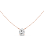 2.50 CT Oval Cut Solitaire Diamond Pendant Necklace
