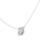 2.50 CT Oval Cut Solitaire Diamond Pendant Necklace