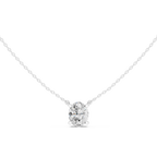 2.50 CT Oval Cut Solitaire Diamond Pendant Necklace