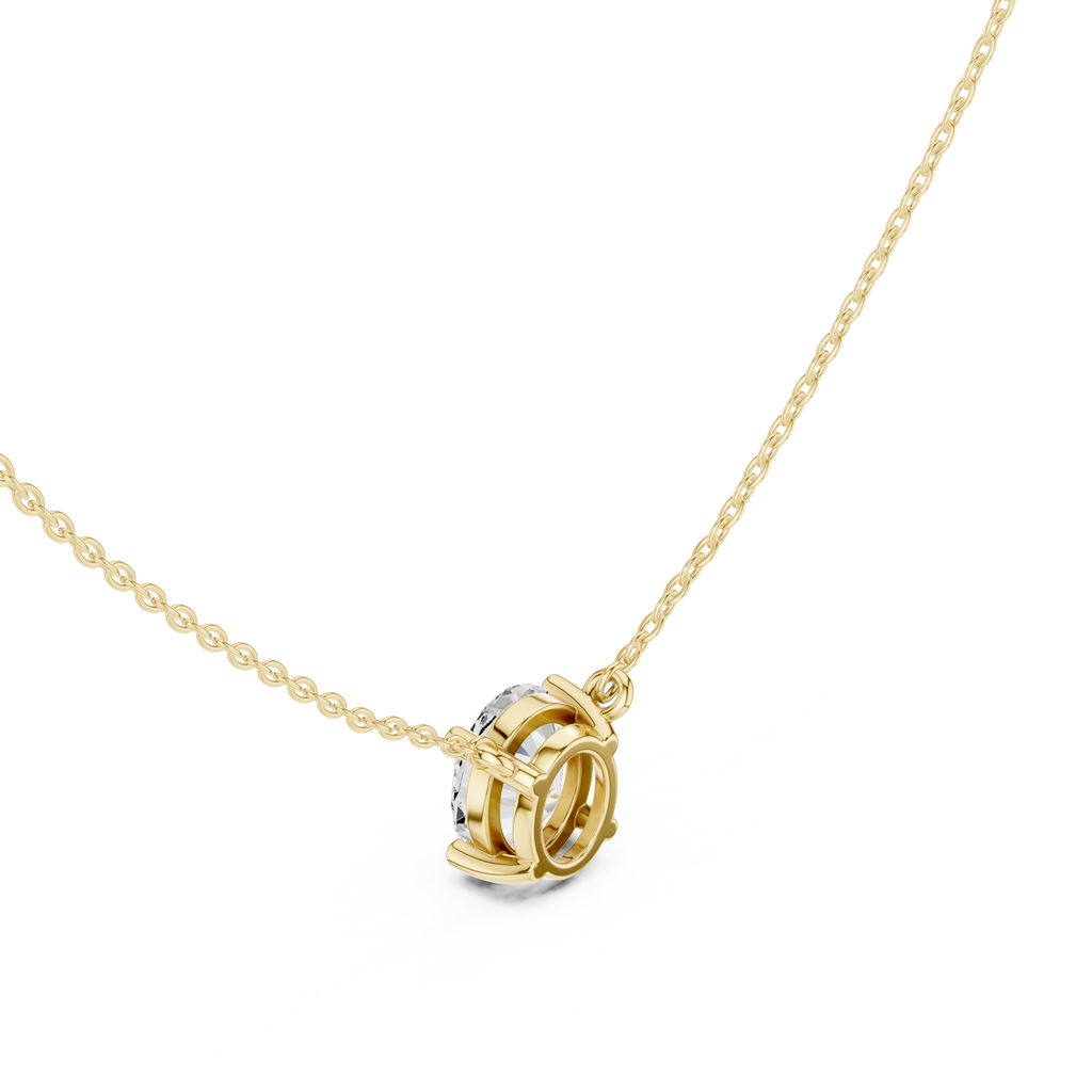 2.50 CT Oval Cut Solitaire Diamond Pendant Necklace