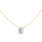 2.50 CT Oval Cut Solitaire Diamond Pendant Necklace