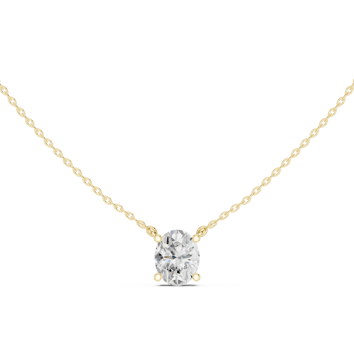 Oval Cut Solitaire Diamond Pendant – view 9 of 12, lab grown diamond pendant | Jewelix Atelier
