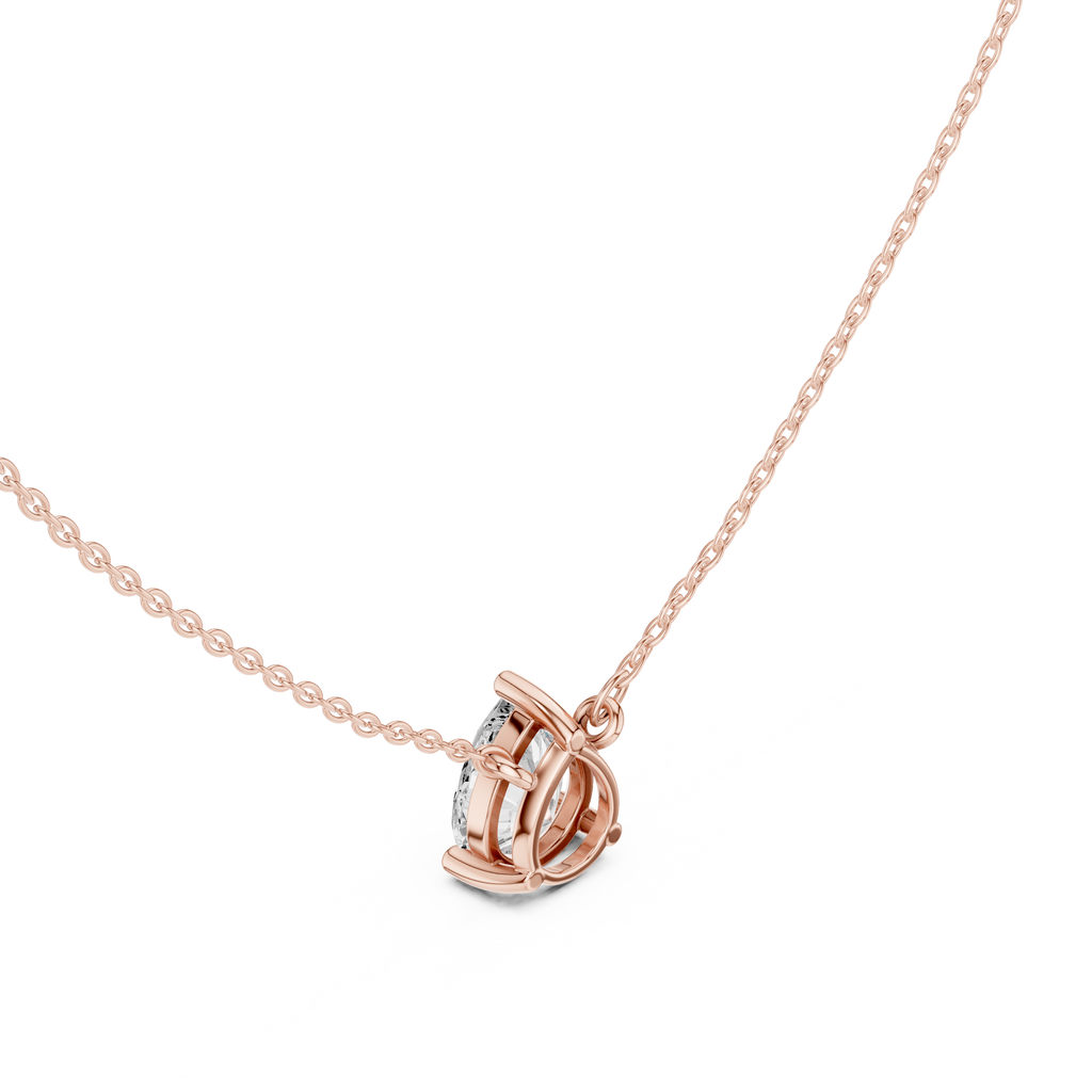 2.50 CT Pear Cut Solitaire Diamond Pendant Necklace