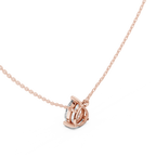 2.50 CT Pear Cut Solitaire Diamond Pendant Necklace