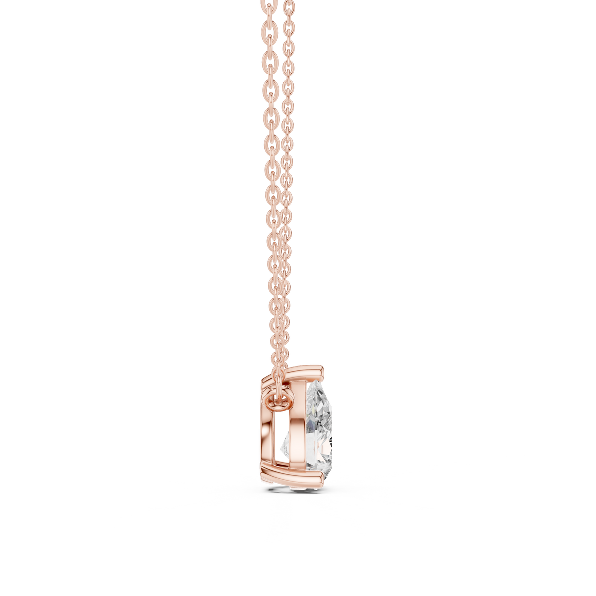 Pear Cut Solitaire Diamond Pendant – view 8 of 12, lab grown diamond pendant | Jewelix Atelier