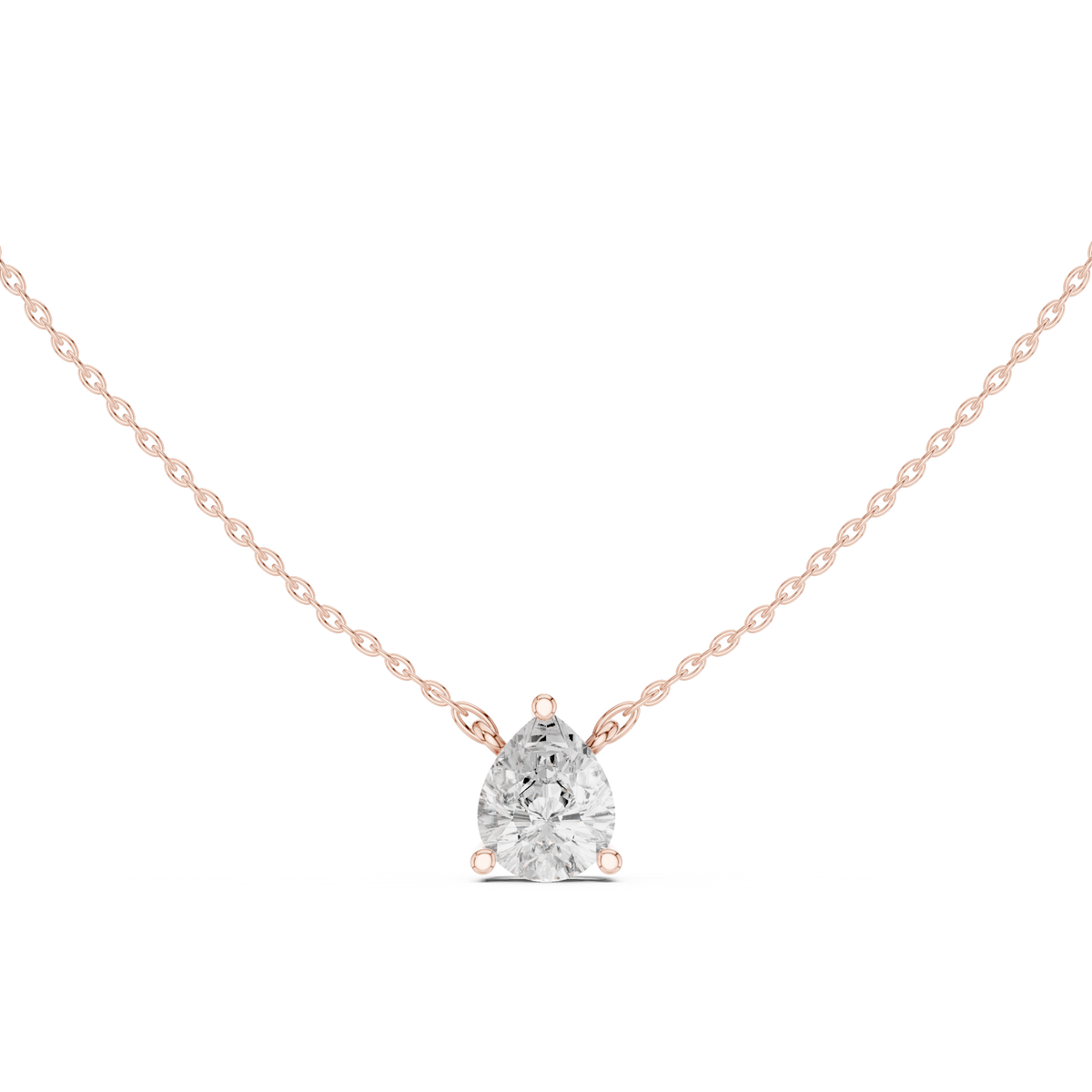 Pear Cut Solitaire Diamond Pendant – view 5 of 12, lab grown diamond pendant | Jewelix Atelier
