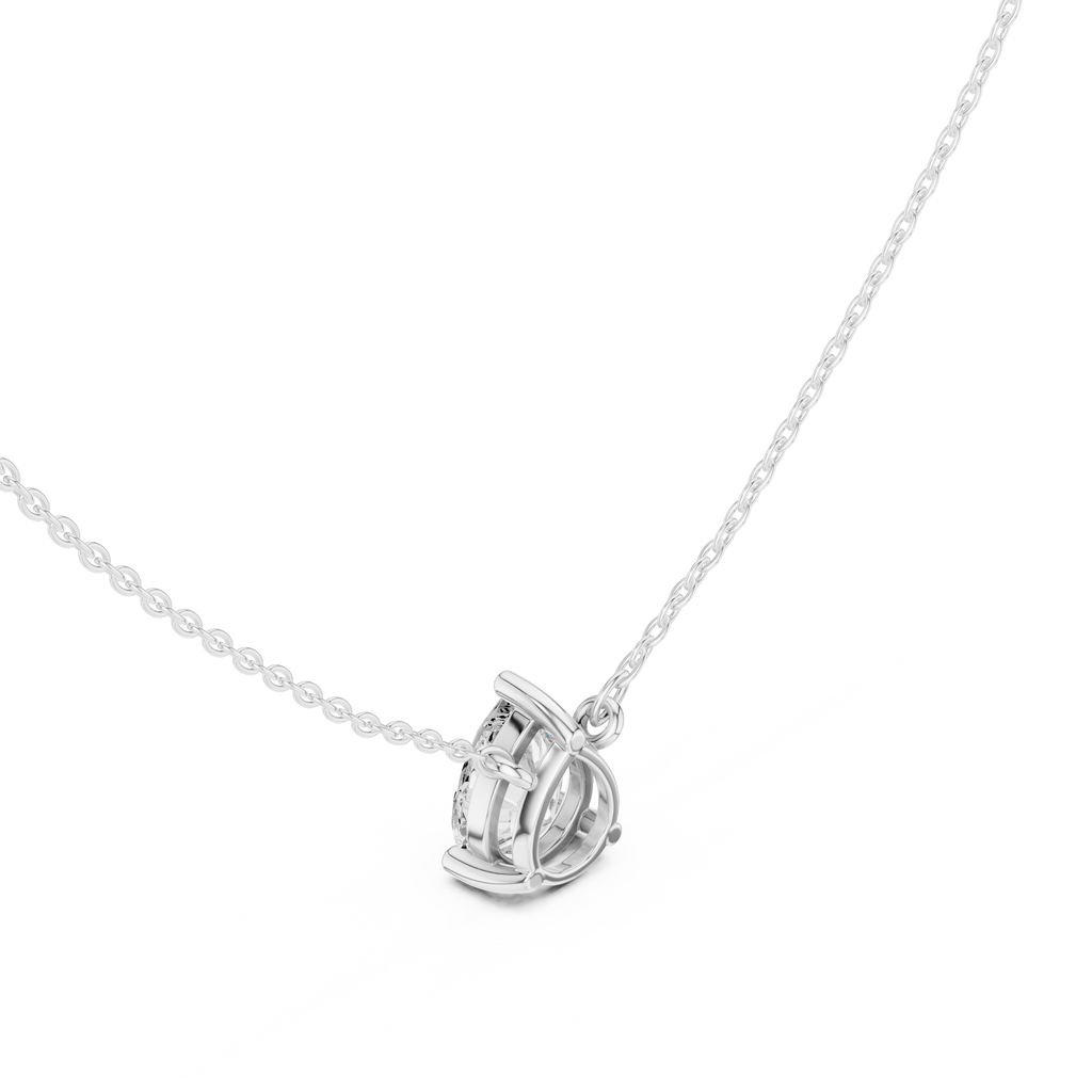 2.50 CT Pear Cut Solitaire Diamond Pendant Necklace