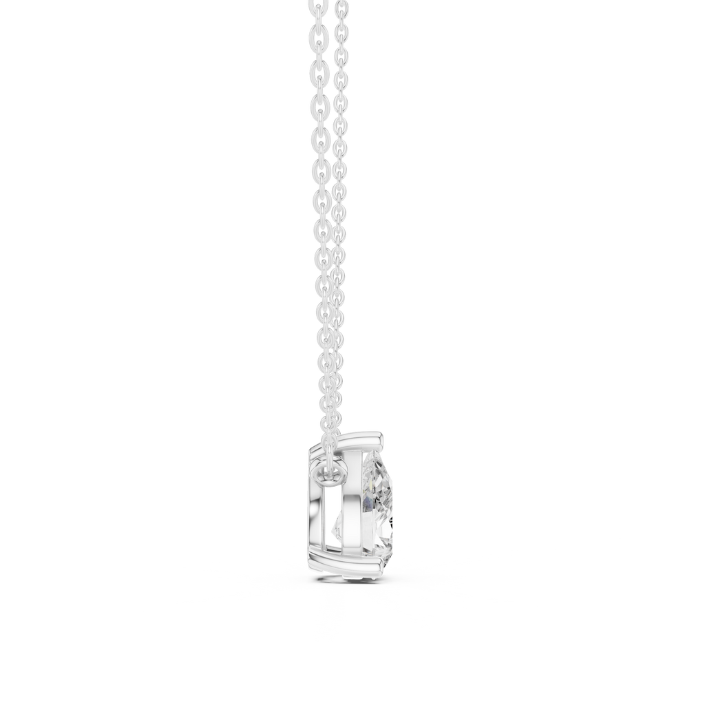 2.50 CT Pear Cut Solitaire Diamond Pendant Necklace