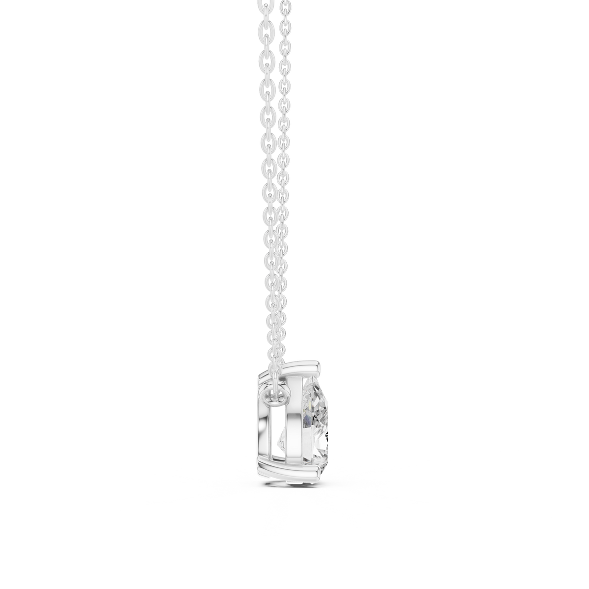 Pear Cut Solitaire Diamond Pendant – view 4 of 12, lab grown diamond pendant | Jewelix Atelier