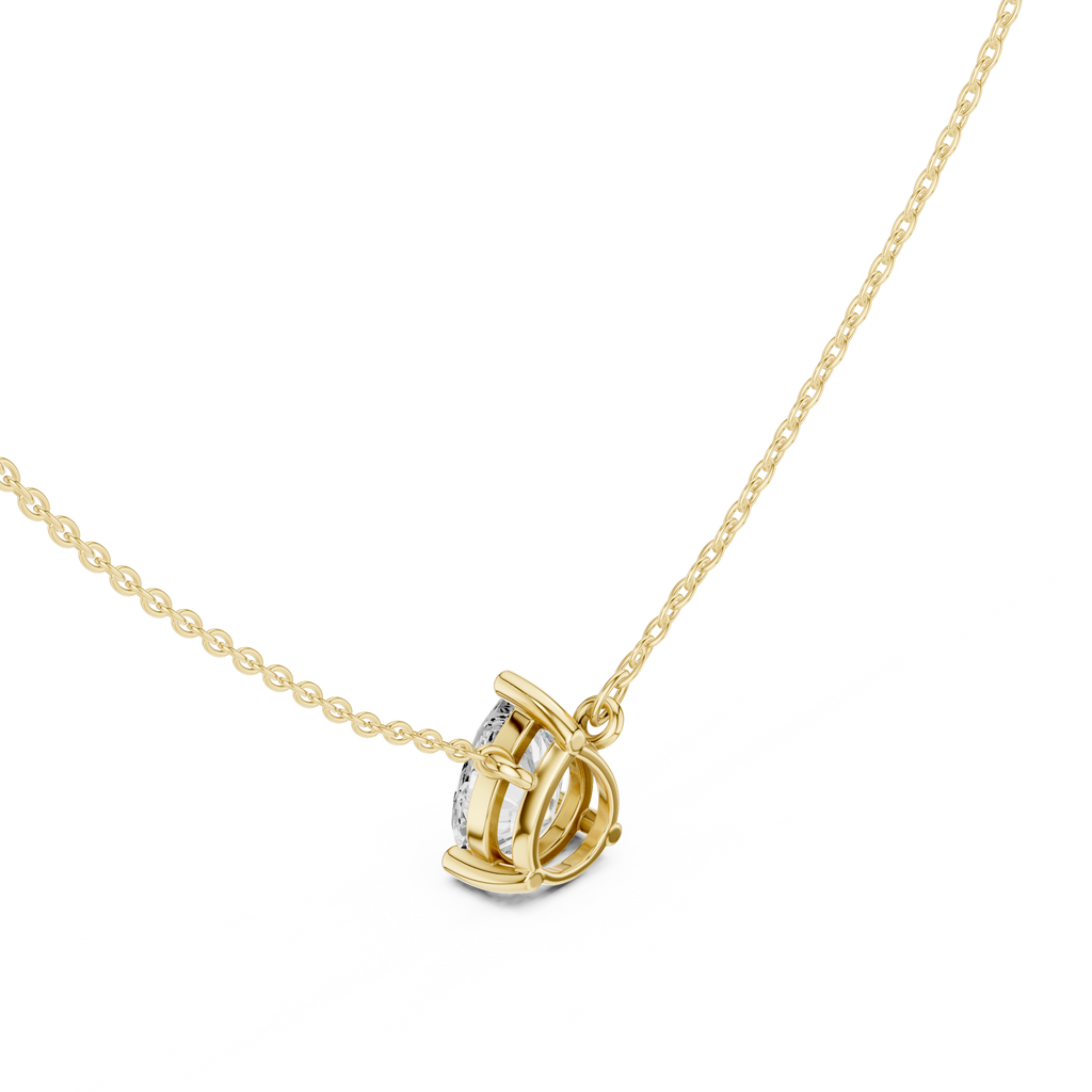 2.50 CT Pear Cut Solitaire Diamond Pendant Necklace