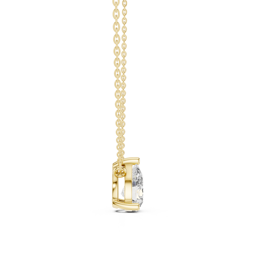 2.50 CT Pear Cut Solitaire Diamond Pendant Necklace