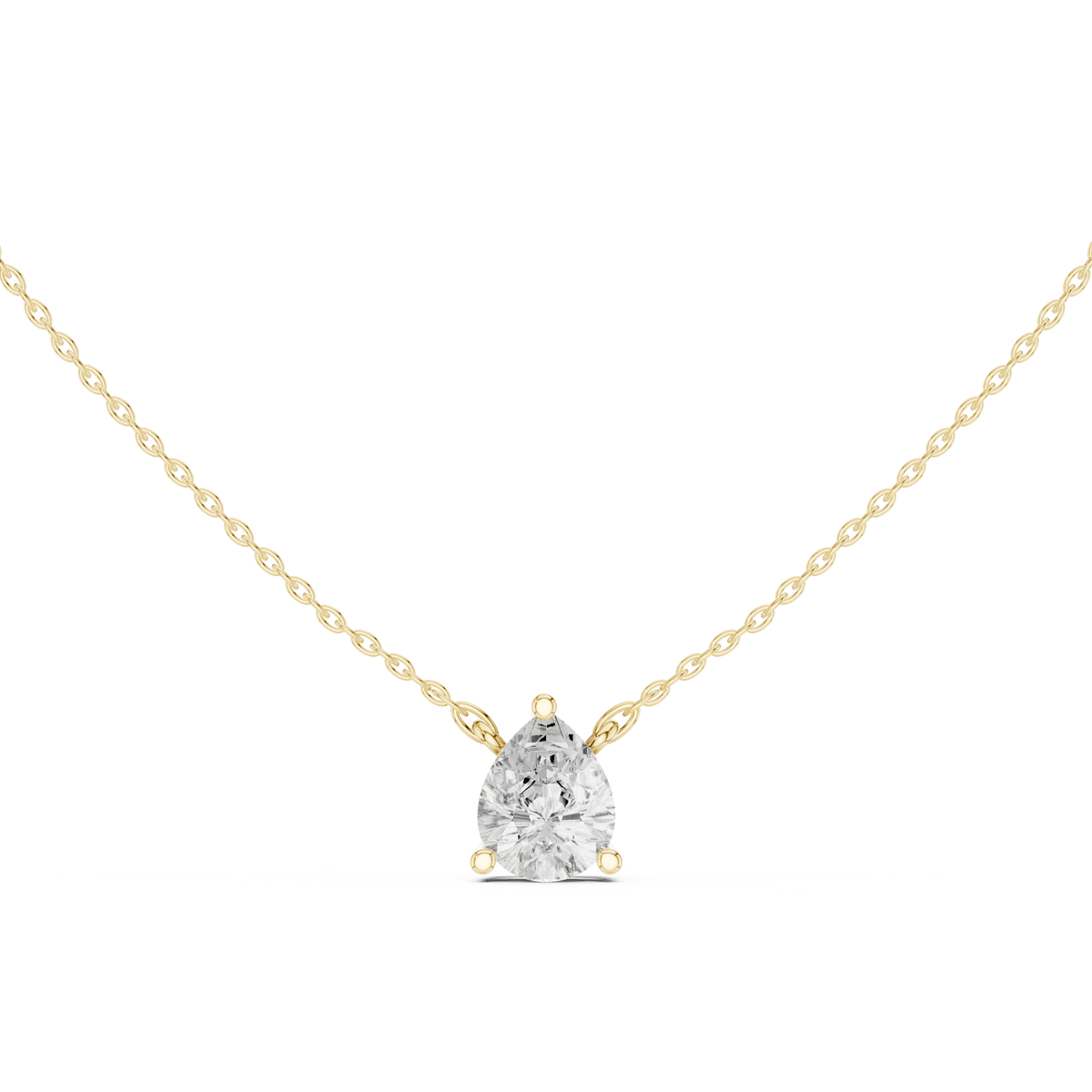Pear Cut Solitaire Diamond Pendant – view 9 of 12, lab grown diamond pendant | Jewelix Atelier