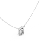 2.50 CT Radiant Cut Solitaire Diamond Pendant Necklace