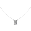 2.50 CT Radiant Cut Solitaire Diamond Pendant Necklace