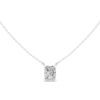 2.50 CT Radiant Cut Solitaire Diamond Pendant Necklace