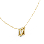 2.50 CT Radiant Cut Solitaire Diamond Pendant Necklace