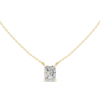 2.50 CT Radiant Cut Solitaire Diamond Pendant Necklace