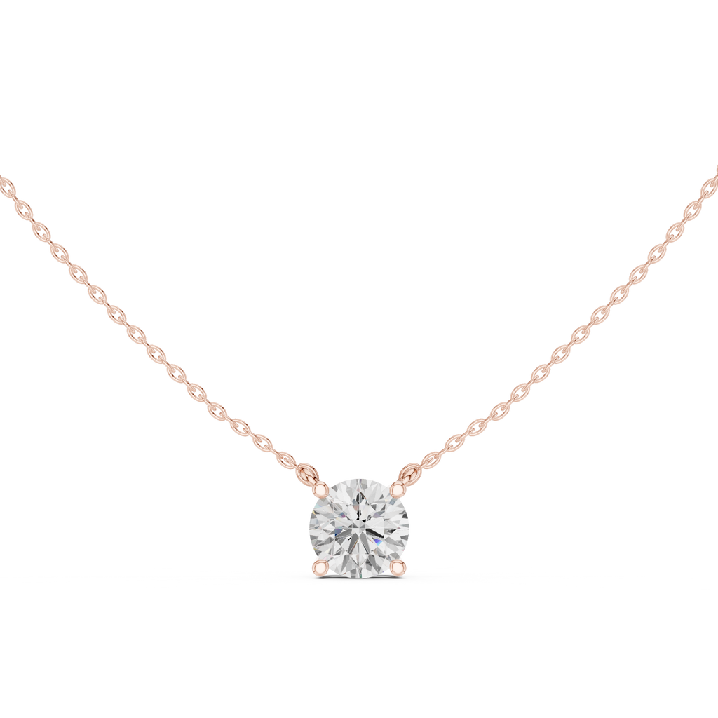 2.50 CT Round Brilliant Cut Solitaire Diamond Pendant Necklace