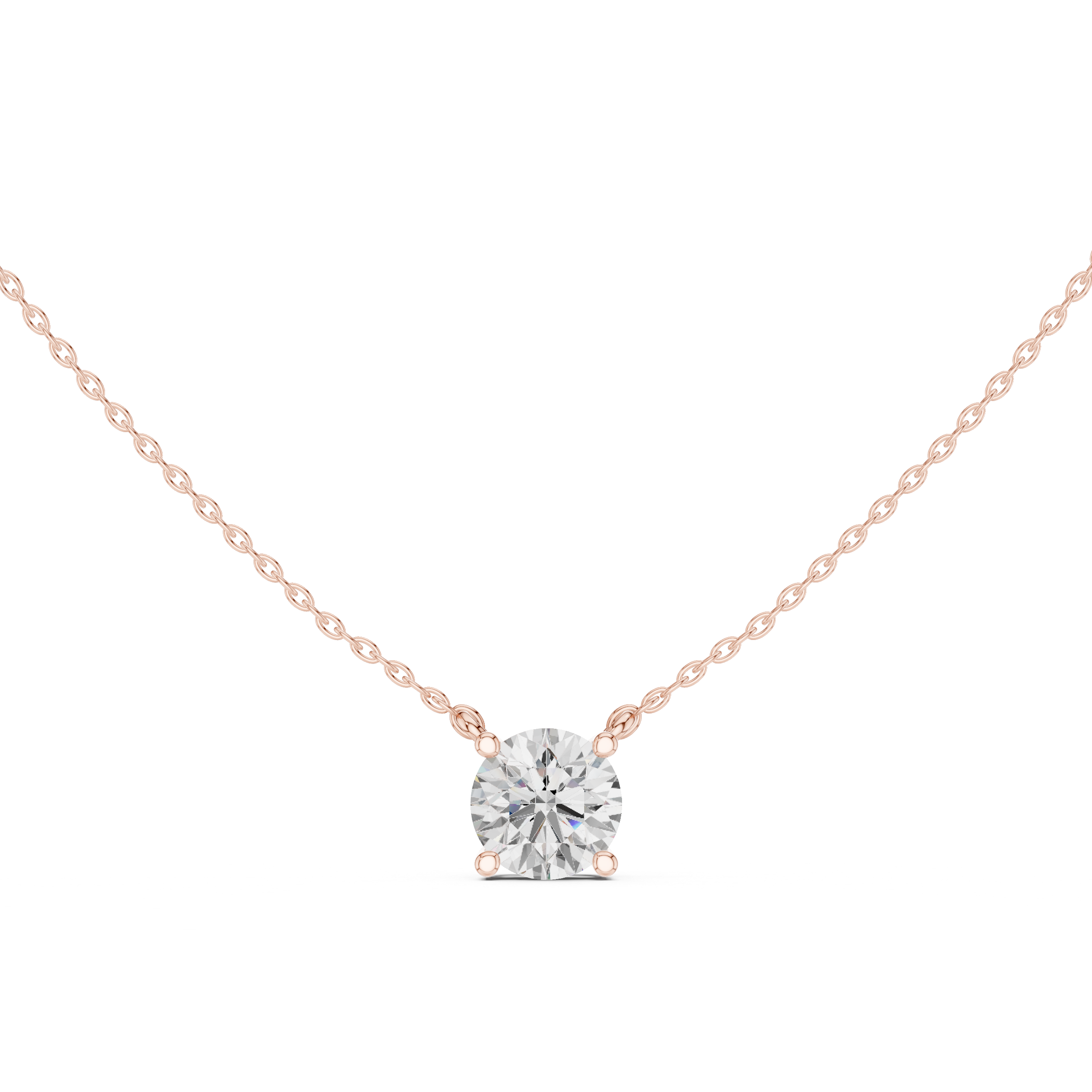 2.50 CT Round Brilliant Cut Solitaire Diamond Pendant Necklace