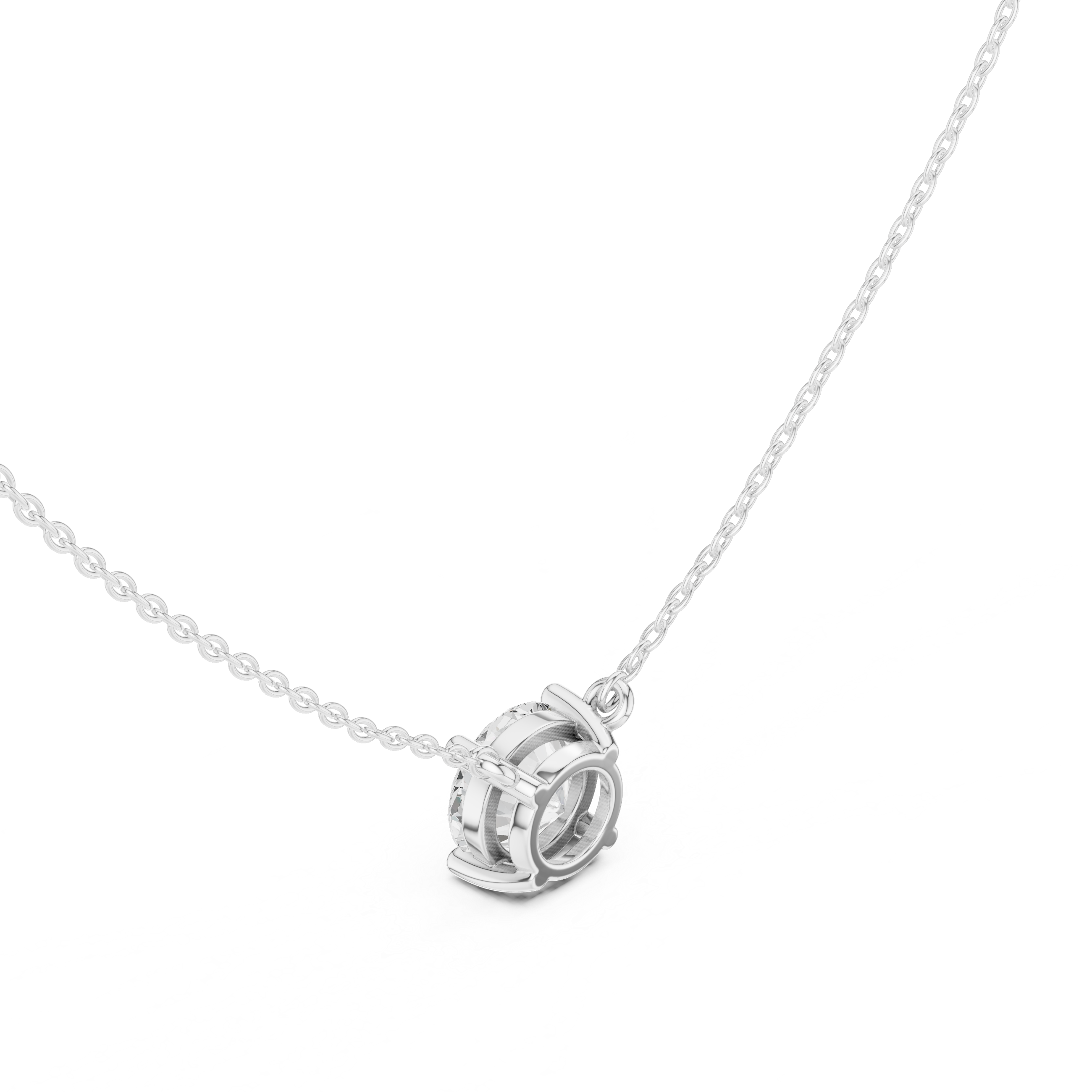 2.50 CT Round Brilliant Cut Solitaire Diamond Pendant Necklace