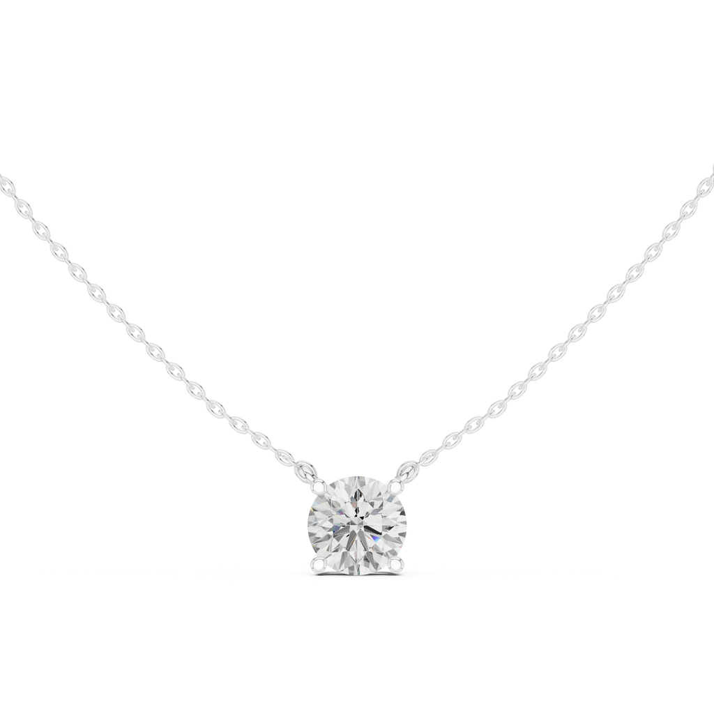 2.50 CT Round Brilliant Cut Solitaire Diamond Pendant Necklace