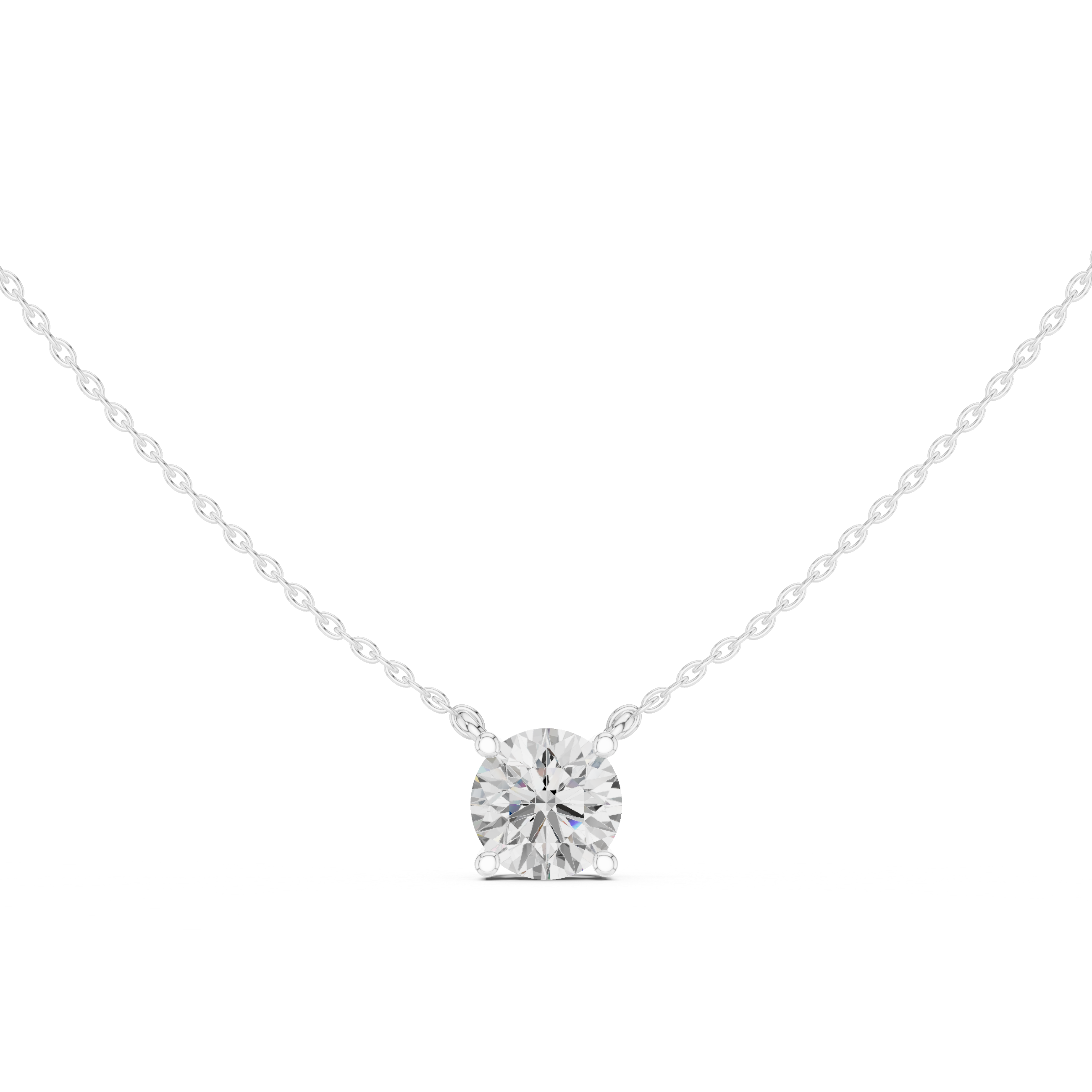 2.50 CT Round Brilliant Cut Solitaire Diamond Pendant Necklace