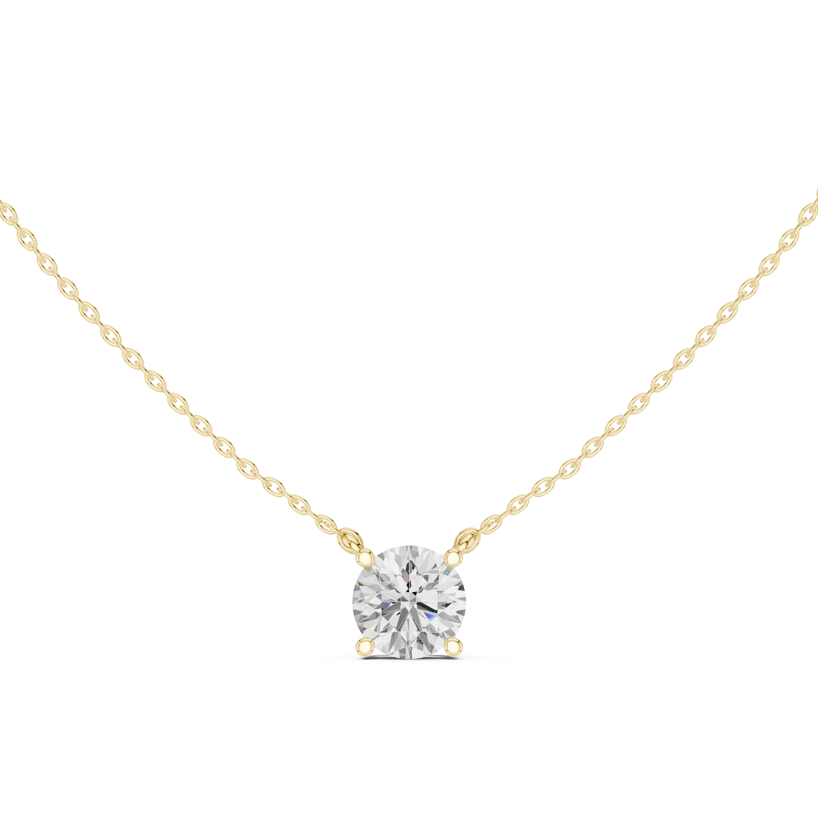 2.50 CT Round Brilliant Cut Solitaire Diamond Pendant Necklace