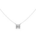 2.50 CT Asscher Cut Bezel Solitaire Diamond Pendant Necklace