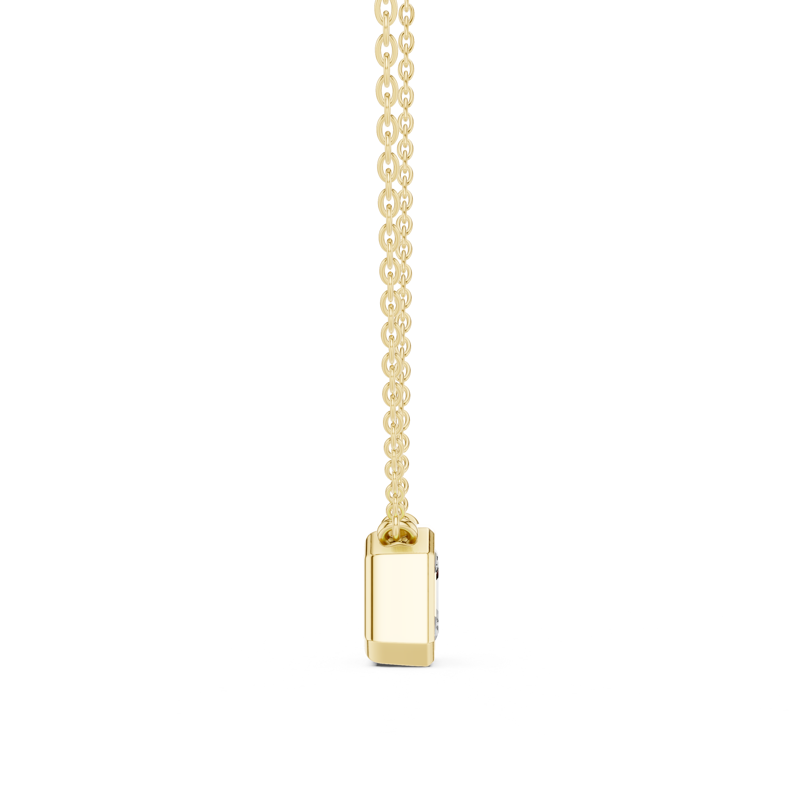 2.50 CT Asscher Cut Bezel Solitaire Diamond Pendant Necklace