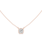 2.50 CT Cushion Cut Bezel Solitaire Diamond Pendant Necklace