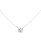 2.50 CT Cushion Cut Bezel Solitaire Diamond Pendant Necklace