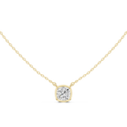 2.50 CT Cushion Cut Bezel Solitaire Diamond Pendant Necklace
