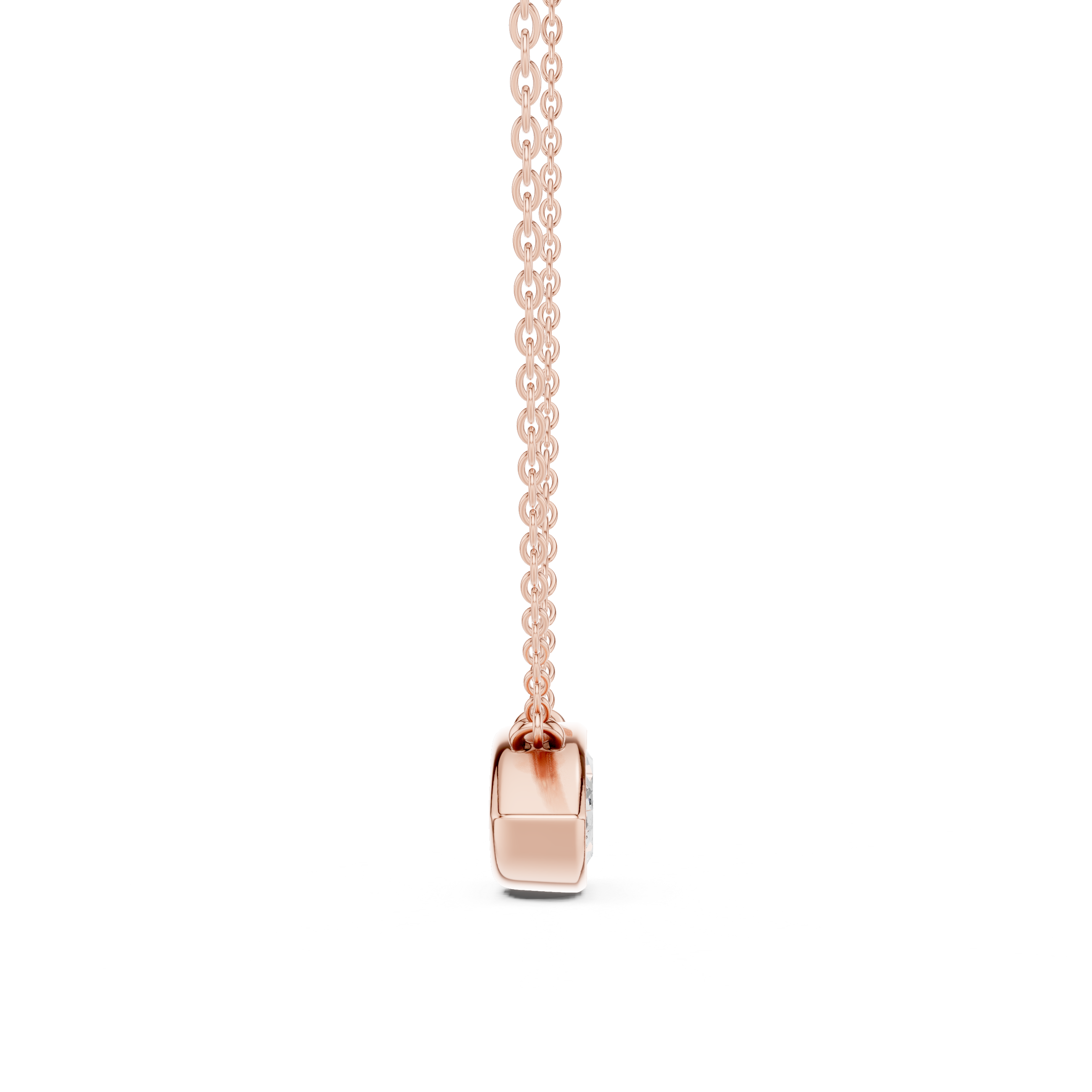 2.50 CT Marquise Cut Bezel Solitaire Diamond Pendant Necklace