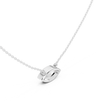 2.50 CT Marquise Cut Bezel Solitaire Diamond Pendant Necklace