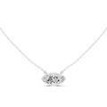 2.50 CT Marquise Cut Bezel Solitaire Diamond Pendant Necklace
