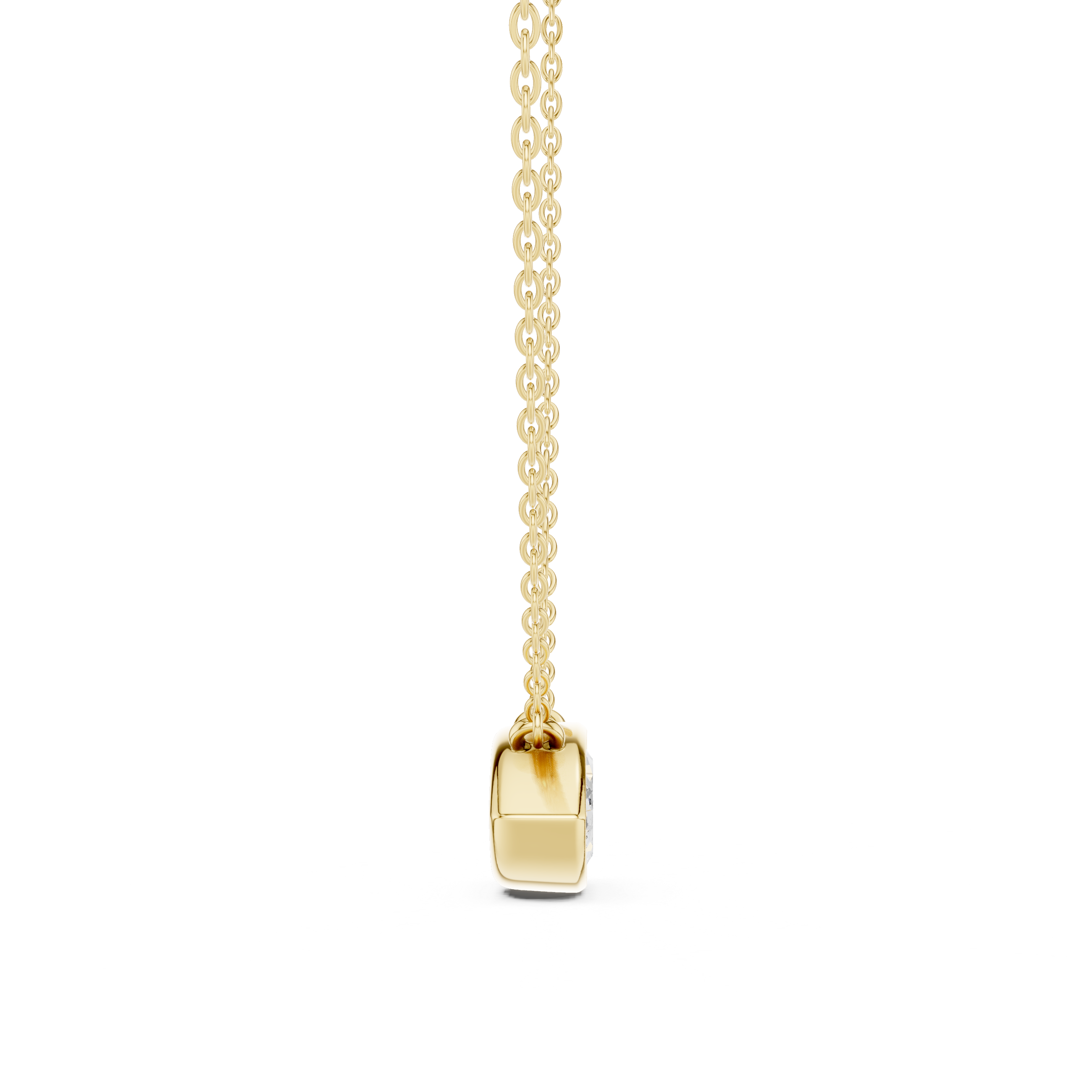 2.50 CT Marquise Cut Bezel Solitaire Diamond Pendant Necklace