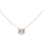 2.50 CT Oval Cut Bezel Solitaire Diamond Pendant Necklace