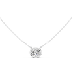 2.50 CT Oval Cut Bezel Solitaire Diamond Pendant Necklace