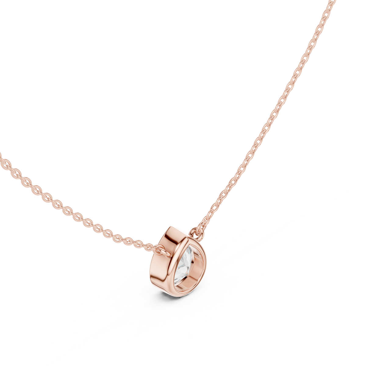 Pear Cut Bezel Solitaire Diamond Pendant – view 7 of 12, lab grown diamond pendant | Jewelix Atelier
