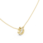 2.50 CT Pear Cut Bezel Solitaire Diamond Pendant Necklace